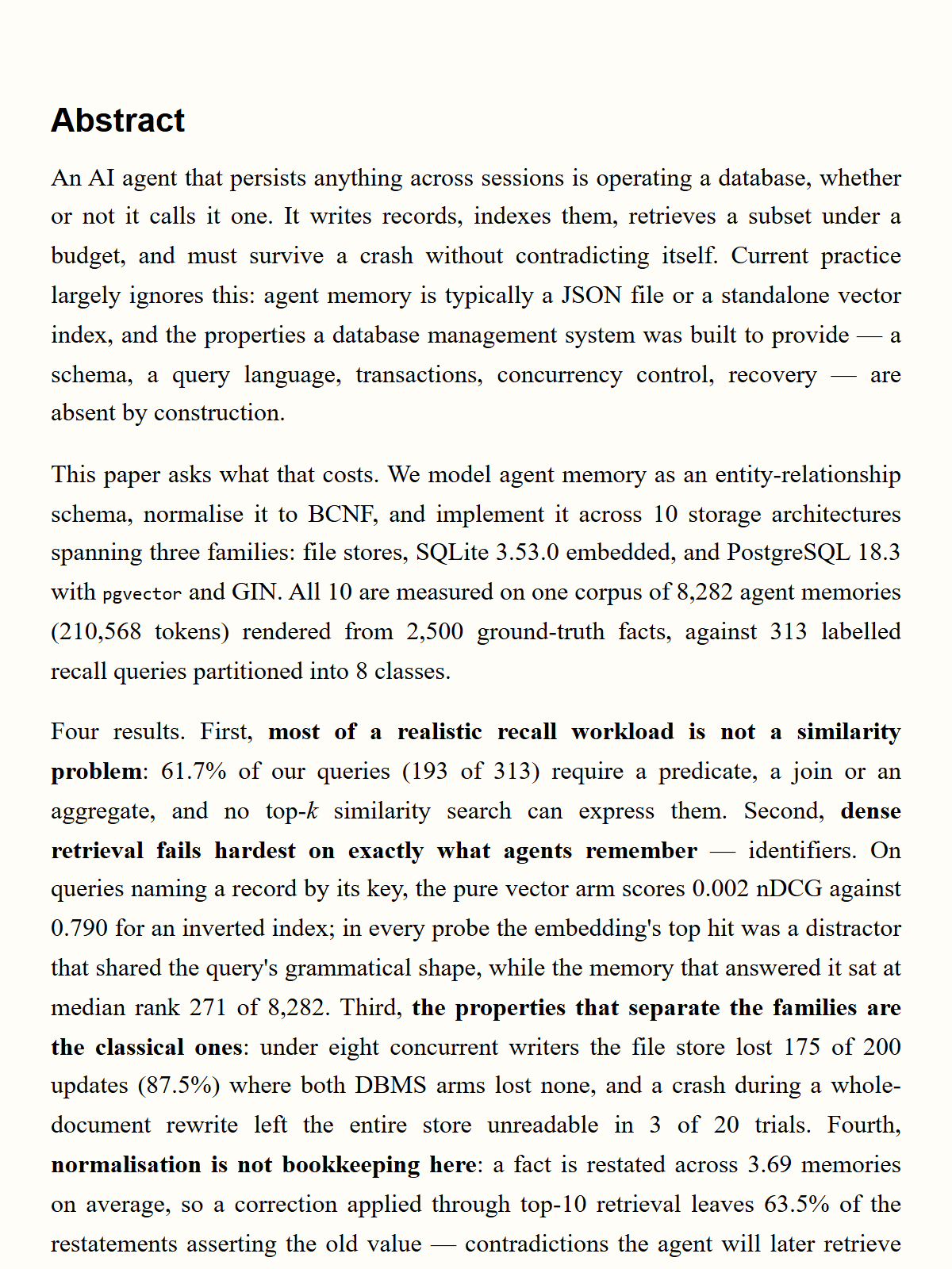 The abstract, reflowed for an e-reader